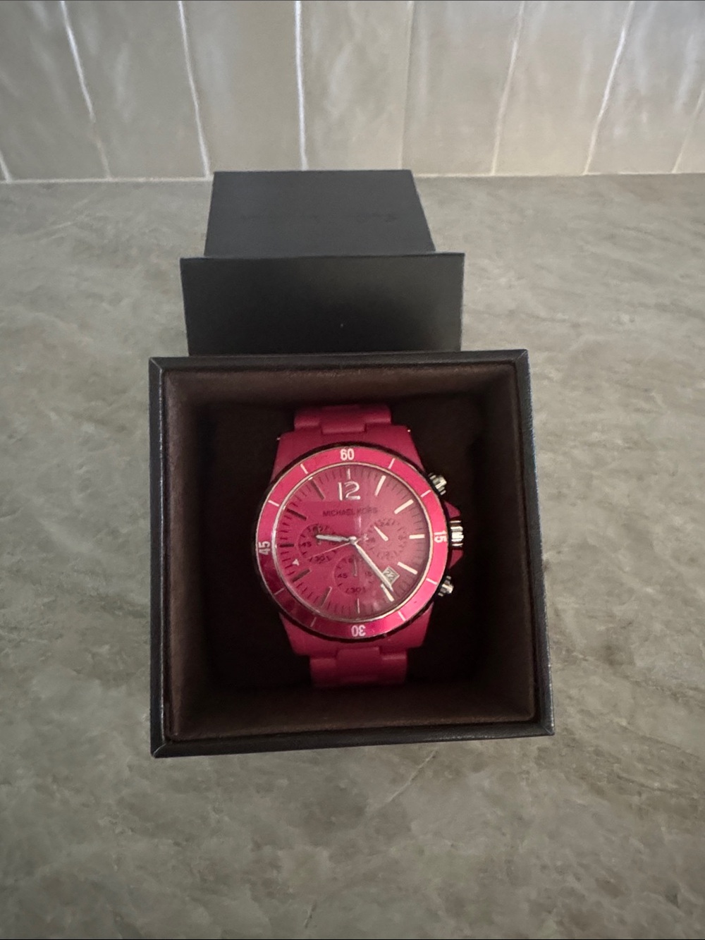 Michael Kors Men's Hot Pink Chronograph Watch
